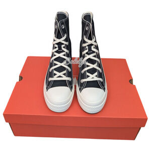 Converse Chuck 70 De Luxe Heel Platform Black Egret Sneaker Boot Womens 10.5 NEW